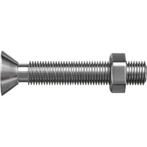 Sencys Metaalschroef Verzonken Kop En Moer Gegalvaniseerd M3 10mm 30 Stuks