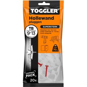 Toggler Hollewandplug Tb Plaatdikte 9-13mm 20st.
