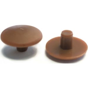 Afdekkapje 4mm Kunststof Bruin 30 Stuks