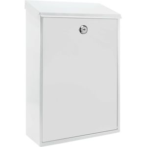 Sencys Wandbrievenbus 70 - Staal - Wit - 25x40x10cm | Wandbrievenbussen