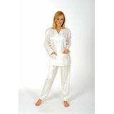 Dames pyjama satijn Normann ivoor