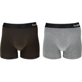 2 pak heren boxer Apollo Bamboe kaki / grijs