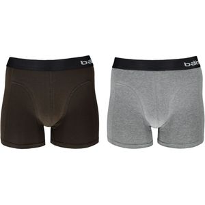 2 pak heren boxer Apollo Bamboe kaki / grijs