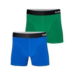 Bamboe Boxershort Heren Blauw / Groen 2-Pack - Maat  S