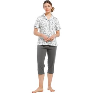 Pastunette dames doorknoop pyjama capri 20221-146-6