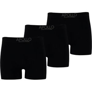 3 pak Apollo seamless heren boxer zwart