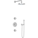 Hotbath IBS 1 Get Together inbouw doucheset Buddy - chroom - met staafhanddouche - 20cm hoofddouche - met wandarm - zonder glijstang