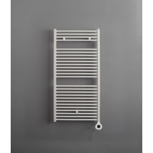 Instamat Robina Elektrische Radiator 121x60cm Met Thermostaat - 600W - Wit - Staal - Verwarming - Radiatoren - Verticale Radiatoren - RB120.60ES02 +  EL.BEDIENING.11