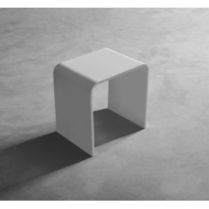 Ideavit Solidtondo krukje 40x30x43h van solid surface mat wit