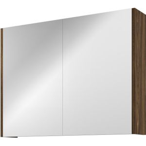 Proline Comfort spiegelkast met 2 houten deuren - Cabana oak - 80x60cm