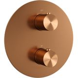 Brauer Copper Edition Inbouw Regendoucheset 3-weg Rond - 30cm Hoofddouche - Plafondarm - 3 Standen Handdouche - Glijstang - Geborsteld Koper PVD