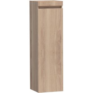 Brauer Joy Halfhoge Kast 120x35x35cm Massief Eiken - Eiken Naturel - Rechtsdraaiend - Badkamermeubels - Kolom- En Zijkasten - Halfhoge Kasten