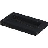 Ink Pitch meubelwastafel 80x45cm keramische slab - zonder kraangaten - Lauren black