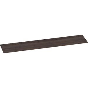 Brauer Ocean Slim Topblad 220x46cm Massief Eiken - Eiken Zwart (19 Mm) - Badkamermeubels - Wastafelbladen - 8720359347206