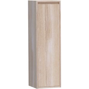 Brauer Adore Halfhoge Kast 120x35x35cm Massief Eiken - Eiken Wit - Linksdraaiend - Badkamermeubels - Kolom- En Zijkasten - Halfhoge Kasten