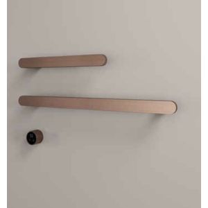 Hotbath &More Rails Soft Square Handdoekwarmerset 50 & 80cm - 2 Stangen - Tuscan Bronze - RVS - Verwarming - Radiatoren - Elektrische Radiatoren - 8721321498704