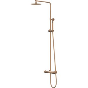 IVY Bond opbouw regendoucheset - 30cm medium hoofddouche - satin spray handdouche - geborsteld mat koper pvd