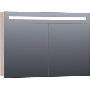 Brauer Promise Spiegelkast 100x70cm LED Verlichting Boven - Sunlit - Spiegels - Spiegelkasten - 8720359341204