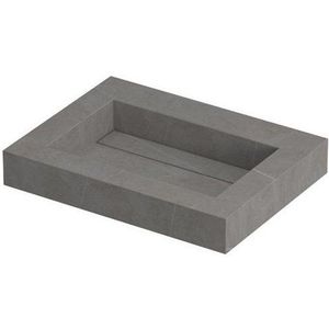 Ink Pitch meubelwastafel 60x45cm keramische slab - zonder kraangaten - Armani grey