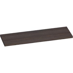 Brauer Ocean Medium Topblad 140x46cm Massief Eiken - Eiken Zwart (38 Mm) - Badkamermeubels - Wastafelbladen - 8720359346919