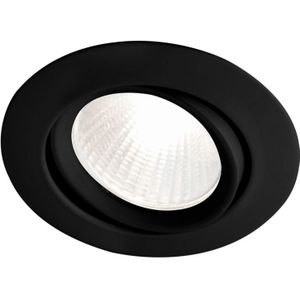 Blinq Piato inbouwspot IP44 2700K rond - zwart