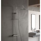 Hotbath Archie SDS30IX opbouw doucheset RVS 316 - hoofddouche 30cm dikte 1,5cm - handdouche rond model