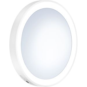 Smedbo Outline lite Make Up spiegel met zuignappen en led verlichting 12cm wit