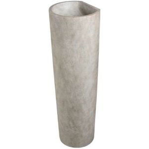Ideavit Evo wastafel op voetstuk 28x24,5 cm licht beton zonder kraangat