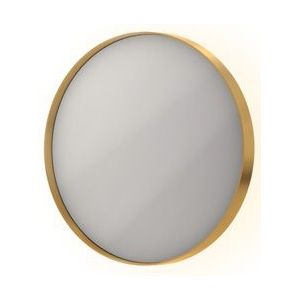 Ink SP17 spiegel rond 40cm met kader - indirect LED verlichting rondom - geborsteld mat goud