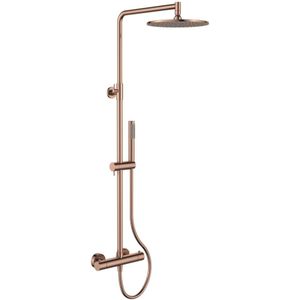 Regn Opbouw Regendouche - Ronde Handdouche - Geborsteld Koper Pvd - Messing - Kranen - Douchekranen - Douchesets - Opbouw Douchesets - Stortdouches
