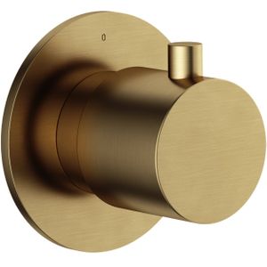 Hotbath Cobber CB7080EXT Afbouwdeel Inbouw 2-weg Stop-omstel - Geborsteld Messing - Kranen - Badkranen - Inbouw Badkranen - 8719874203289