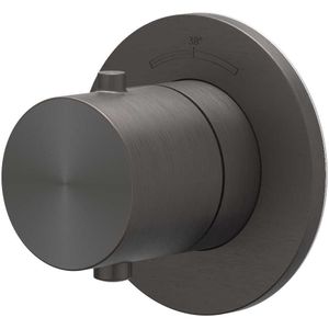 IVY Concord Afbouwdeel Inbouw Stopkraan Symmetry RVS 316 - Geborsteld Carbon Black PVD - Kranen - Badkranen - Inbouw Badkranen - 8718835278403