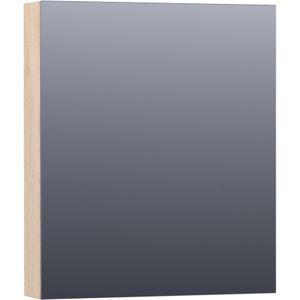 Brauer Impress Deluxe Spiegelkast 60x70cm Indirecte LED Verlichting Binnen/onder - Sunlit - Linksdraaiend - Spiegels - Spiegelkasten - 8720359343802