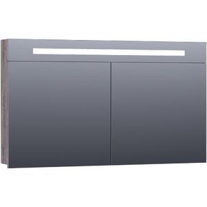 Brauer Promise Spiegelkast 120x70cm LED Verlichting Boven - Driftwood - Spiegels - Spiegelkasten - 8720359369017