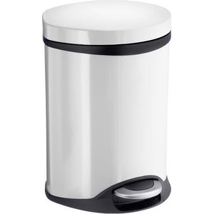 Smedbo Outline Pedaalemmer FK662 Wit - RVS - Rond - Accessoires - Afvalemmers - 7391447075168