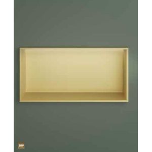 Hotbath &More Inbouwnis 30x60x10cm - Met Frame - LED Verlichting - Geborsteld Zwart PVD - RVS - Rechthoekig - Accessoires - Inbouw/opbouw Nissen - 8721264695079