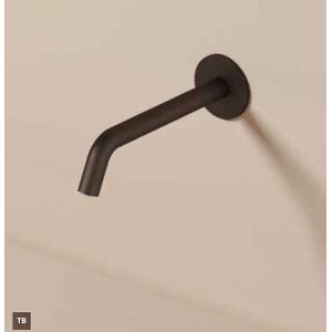 Hotbath Guy GY095 Universele Uitloop 20cm - Geborsteld Zwart PVD - Messing - Kranen - Badkranen - Baduitlopen - 8721264691378
