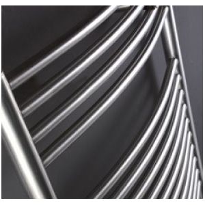 Instamat Inox Gebogen Elektrische Radiator - 400W - 121x50,5cm - Geborsteld RVS - Verwarming - Radiatoren - Verticale Radiatoren - IB120.50ES02