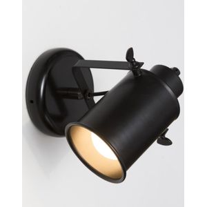 Blinq Tutto wandlamp cylinder e27 zonder lamp zwart