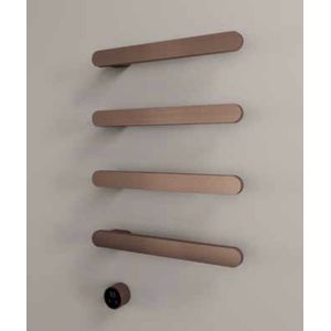 Hotbath &More Rails Soft Square Handdoekwarmerset 50cm - 4 Stangen - Geborsteld Koper PVD - RVS - Verwarming - Radiatoren - Elektrische Radiatoren - 8721321498902