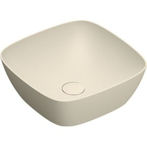 Catalano Alvea Opzetwastafel 40x40cm - Mat Lino - Keramiek - Vierkant - 8059015194398 - Wastafels - Opzetwastafels