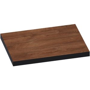 Brauer Ocean Edge Topblad 60x46cm MFCPlus - Forest Cacao (36 Mm) - Badkamermeubels - Wastafelbladen - 8720359377340