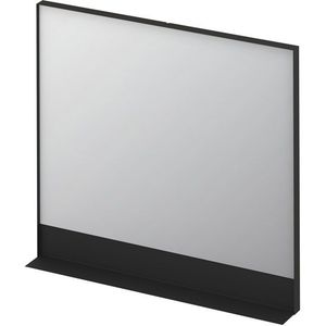 Ink SP14 Spiegel In Zwart Kader Met Planchet Mat Zwart 90x10x80cm - Staal - Glas - Rechthoekig - Spiegels - Badkamerspiegels - 8718835051013