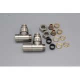 Instamat Cylinder aansluitset 1/2" - haaks - geborsteld rvs