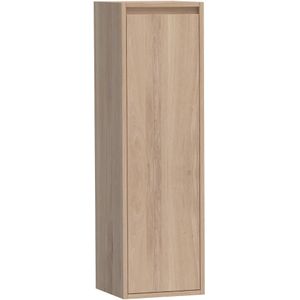 Brauer Adore Halfhoge Kast 120x35x35cm Massief Eiken - Eiken Naturel - Linksdraaiend - Badkamermeubels - Kolom- En Zijkasten - Halfhoge Kasten