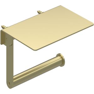 IVY toiletrolhouder met plateau - Geborsteld mat goud PVD