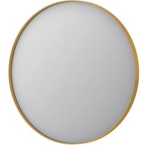 Ink SP15 spiegel rond 60cm met kader - geborsteld mat goud