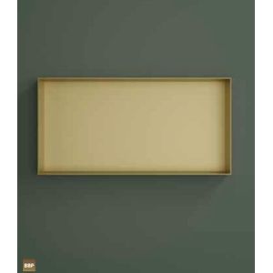 Hotbath &More Inbouwnis 30x60x10cm - Zonder Frame - Geborsteld Gunmetal PVD - RVS - Rechthoekig - Accessoires - Inbouw/opbouw Nissen - 8721264695550