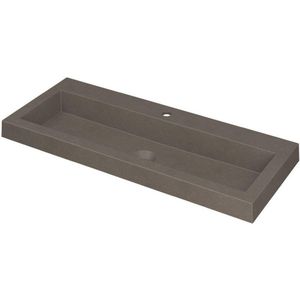 Ink Dock Wastafel Quartz met 1 kraangat - Quartz beton - 100x40 cm