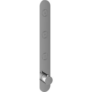Hotbath Cobber PB050EXT Afbouwdeel Voor Inbouw Thermostaat Met 3 Pushbuttons - Gepolijst Zwart PVD - Kranen - Douchekranen - Inbouw Douchekranen